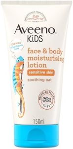 Aveeno Kids Face & Body Moisturising Lotion (1 x 150ml), Non-Greasy and Fragrance-Free Moisturiser Enriched with Soothing Oat, Face and Body Lotion for Kids' Sensitive and Developing Skin