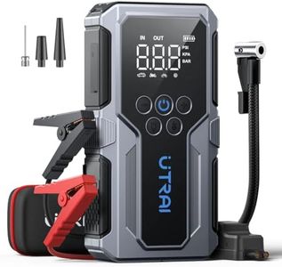 Portable Car Jump Starter with Air Compressor, UTRAI 4000A 150PSI Car Battery Jump Starter 12V Jump Start Battery Pack Jump Box Car Battery Charger with LED Lights, Storage Case (8.5L Gas/6.5L Diesel)