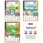 Nursery / Pre-KG 3 Textbooks for 3 - 4 Year Kids Amaze Wings Edu-Pack with 3 FREE IntelliGame Android Apps |10 Must Learn Skills; Listening, Pre-Reading, Pre-Writing, Explore; Habits; Art & Craft Kit