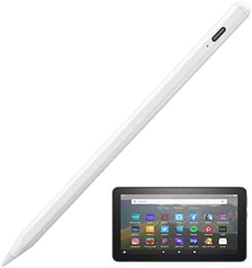 Active Stylus Pen for Amazon Kindle Fire HD 8 Plus,New Plastic Point Tip with Precise and Accurate Drawing Pencil Compatible with Amazon Kindle Fire HD 8 Plus Stylus Pencil,White