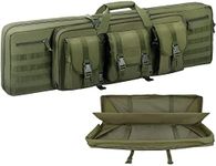 DFANCE Soft Rifle Bags for Shooting Range,Double Rifle Pistol Bag,Multi Function Gun Bag,Outdoor Tactical Carbine Cases,Bag for Hunting Shooting,Storage Transportation,Army Green,118cm/46.5cm