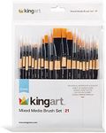 KINGART 200-21 All Media Brush Set,