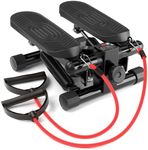 Mini Stepper Exercise Machine, Stair Stepper with 350LBS Loading Capacity, Hydraulic Aerobic Stepper with Resistance Bands - 2024 Upgrade Version & Super Quiet