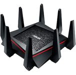 ASUS AC5300 Wireless Tri-Band (Dual 5GHz + Single 2.4GHz) Gigabit Router [RT-AC5300] 802.11ac 5334 Mbps Wi-Fi Speed, MU-MIMO, 4 x 4 Antenna Design, 4x Gigabit LAN Ports, WTFast Route Optimization