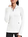 PINSPARK Women's Running Jacket Long Sleeved Sports Jacket Breathable Training Jacket Lightweight zip Sweat Jacket