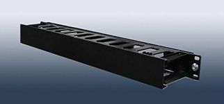 Raising Electronics 1U Horizontal Rack Mount Cable Management Unit with Panel Plastic 19" Rack Mount