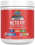 Garden of Life Dr. Formulated Keto Fit Weight Loss Shake - Vanilla Powder, 10 Servings, Truly Grass Fed Butter & Whey Protein, Studied Ingredients & Probiotics, Non-GMO, Gluten Free, Ketogenic, Paleo