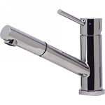 ALFI brand AB2025-BSS Stainless Steel Pull Out Single Hole Kitchen Faucet, Solid Polished