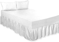 Percale Extra Deep Fitted Valance Sheet (King, White)