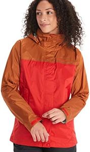 Marmot Women's Wm's PreCip Eco Jacket, Waterproof Rain Jacket, Windproof Raincoat, Breathable, Foldable Hardshell Windbreaker, Ideal for Cycling & Hiking, Cairo/Copper, S