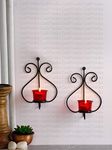 Collectible India Metal Candle tealight holder wall sconces hanging for home decoration (pack of 2)