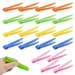 Plastic Tweezers Colorful Craft Tweezers - 20pcs Plastic Craft Kids Bulk Tweezers Set, Colorful Handmade Art Beads Tweezers for Preschool Science, Homeschool Toddler Fine Motor Skill Development