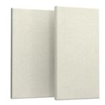 UMIACOUSTICS 2 PCS Acoustic Wall Panel, 47.2" x 23.6" Fiberglass Sound Absorbing Panels, Sound Proof Panels for Studios, Office, Home Theater. Off White