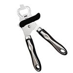 Coregadgets Camping Tin Opener Manual - Easy Can Opener with Bottle Opener for Home & Kitchen – Stainless Steel 3-in-1 Multi Use Manual Can Openers Perfect Kitchen Tool with Non-Slip Handle (Black)