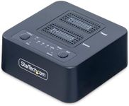 StarTech.com 1:1 M.2 NVMe Drive Duplicator, 90GBpm Standalone M.2 SSD Cloner/Copier, USB-C 3.2 20Gbps M.2 Dual-Bay Drive Dock