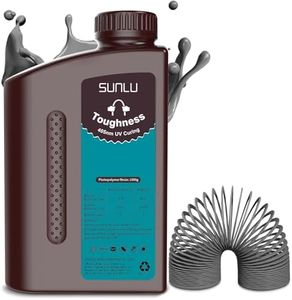 SUNLU High Toughness 3D Printer Resin, Enhanced Flexible 3D Printing Photopolymer Resin, 405nm UV Fast Curing 3D Resin for Most LCD DLP SLA Resin 3D Printers, Bendable and not Brittle, 1KG Dark gray