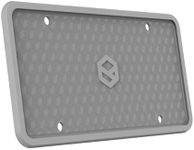 Rightcar Solutions Silicone License Plate Frames | The Original Premium Grade Silicone Car Plate Frame | Rust Proof, Rattle Proof, Weather Proof License Plate Holder (Grey)