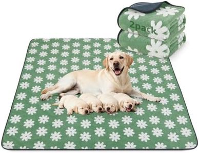 LOOBANI Reusable Pee Pads for Dogs: 2 Pack Reusable Puppy Pads, 48"x48"