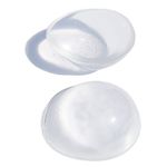 HIPLAYGIRL Concave Breast Forms - Round Bra Inserts Silicone Breast Prosthesis Padding Insert, Clear, Size C D Cup