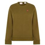 Levi's Women's Standard Crew Sweatshirt, Dark Olive, S