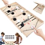 Fast Sling Puck Game, Air Hockey Table for Kids, Air Hockey Shuffleboard Tabletop Slingshot Games Toys, Family Board Game Gift for Boys Adults