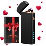 Coquimbo Gifts for Men Him Her Electric Lighter, USB Rechargeable Arc Lighter Windproof Flameless Plasma Lighter with Battery Display, Birthday Gifts for Men, Women, Boyfriend, Husband