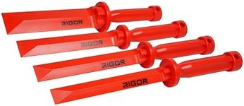 RIGOR 56006 Non-Marring Plastic Scraper Chisel Set, 4-Piece | Four Blade Widths for various uses | No-Scratch Chisel Remover Tool Kit for Removing Trim, Gaskets, Adhesives, Caulk, Decals, and More.