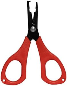 Ego Heavy Duty Anti Slip Fishing Line Cutter with Split Ring Jaw On The End, Saltwater and Cold Water Resistant Fishing Gear Scissor, Serated Fish Shears with Split Ring Function