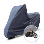 Neodrift 'SuperMax' Bike Cover Suitable for Harley Davidson Iron 883 (All-Weather Motorcycle Protection, Water & UV Resistant, Dustproof, Windproof) (Colour: L.Blue - Black)