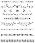Flower Leaf Lace Clear Stamps for Card Making and Photo Album Decorations, Writing Line Silicone Stamps Floral Lines Transparent Rubber Stamps Seal for DIY Scrapbooking Supplies