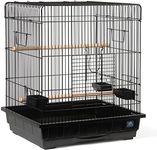 Prevue Pet Products Parrot Manor Metal Bird Cage with Plastic Base, Removable Grill for Home or Travel