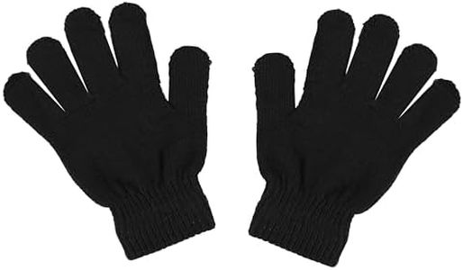 Black Kids Gloves Magic Knit Gloves for Girls/Boys Solid Colors