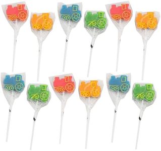 Train Shaped Assorted Suckers - 12 Pieces