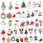 50 Pieces Christmas Charms Pendant 