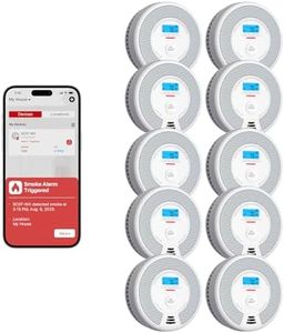 X-Sense Smart Smoke Detector Carbon Monoxide Detector Combo with Replaceable Battery, Wi-Fi Smoke and Carbon Monoxide Detector with Real-Time App Notifications, SC07-WX, 10-Pack