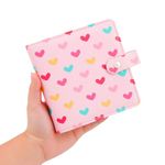 112 Pockets One-Handed Mini Photo Album 2 x 3 Portable Kpop Photocard Holder Compatible with Fujifilm Instax Mini Cameras/Polaroid Snap Touch/SocialMatic Instant Cameras (1Pack, Pink)