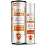 Fulllight Tech Best Sunscreen SPF 50 PA++++, UVA/UVB & Blue Light Protection | sunscreen for oily skin, Dry, Sensitive & Combination Skin Types | Papaya Fragrance | sunscreen for men and women |50gm Pump