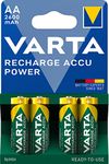 VARTA Rechargeable Ready2Use Pre-Charged AA Mignon Ni-Mh Battery (4-pack, 2,600mAh, 4-pack), rechargeable without memory effect - ready for immediate use