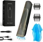 Professional Hair Clippers for Men Baby Beard Trimmer Kits, Vacuum Hair Trimmer for Kid/Men with Magnetic Shell, Cordless Men Hair Trimmers with Large Storage Space & Rechargeable & IPX7 Waterproof