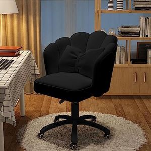 XUEGW Office Chair Cute Petal Desk Chair, Modern Fabric Home Butterfly Chairs Height Adjustable Chair Makeup Chairs