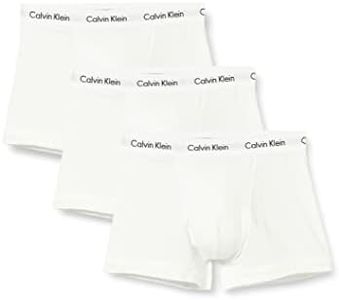 Calvin Klein 3p Trunk Bóxer, White Low Rise, M (Pack de 3) para Hombre