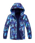 M2C Boys Rain Jacket Lightweight Hooded Fleece Lined Raincoat Navy 10-12