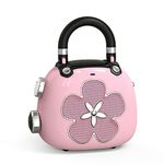 DOSS Cute Bluetooth Speaker, Candy Mini Portable Bluetooth Speaker with Mighty Sound, Retro Stylish Design, Adorable Speaker for Home, Room, Desk Decoration, Presents Idea for Women-Pink