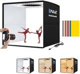 25cm Mini Light Box Photography, PULUZ Professional Protable Photo Studio Box Tent Kit with Dimmable 3 Colors Temperatures 96pcs LED Lights CRI ＞90 & 12 Photo Backgrounds for small Product Photography