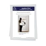 Easyblinds Easydoor blind for glazed doors, quick fix instant blind, white, half door standard width, self-adhesive attachments, cut to size and shape as required