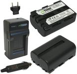 Wasabi Power Battery (2-Pack) and Charger for Sony NP-FM500H and Sony CLM-V55, Alpha DSLR SLT-A57, A58, A65, A65V, A77, A77V, A77 II, A77M2, A99, A100, A200, A300, A350, A450, A500, A550, A560, A580, A700, A850, A900