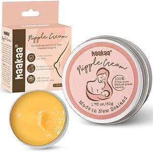 haakaa Nipple Butter Lanolin Nipple Cream for Breastfeeding Natural Nipple Balm | Made in New Zealand | Reduce Nipple Pain Speed up Healing 1.76 oz | Meet US Pharmacopeia Standard