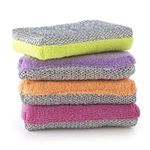 4 Lakeland Microfibre Dual Kitchen Sponges – Soft & Abrasive Side For Cleaning The Whole Kitchen