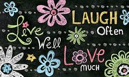 Toland Home Garden 18 by 30-Inch Live Laugh Love Chalkboard Indoor Outdoor Mat, Standard