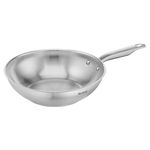 Tefal Virtuoso E49219 Wok Pan Induction Unsealed Brushed Finish Oven Safe up to 250 °C Suitable for All Hobs High Quality Stainless Steel